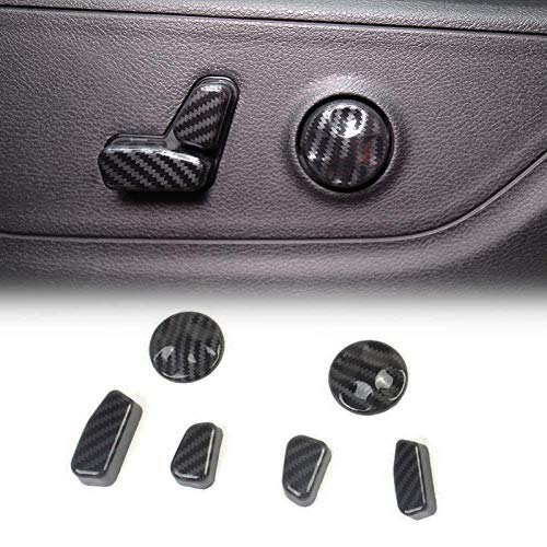 Crosselec Carbon Fiber Seat Adjustment Button Cover Trim For Dodge Charger 2011+