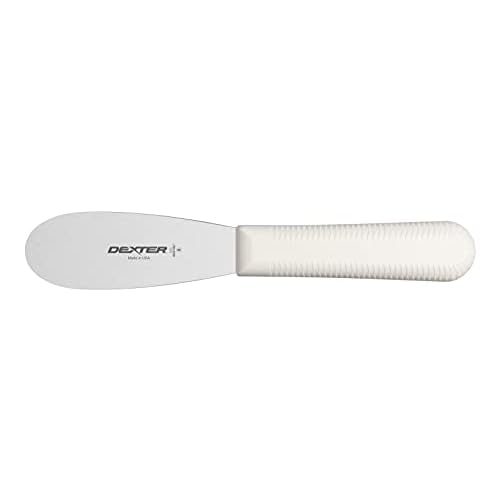 Dexter Russell S173PCP Sani-Safe 18193 Sandwich Spreader, 3-12, Stainless Steel Blade, Textured, Polypropylene White Handle, Perfect Cutlery Packaging, NSF Certified, Made in USA
