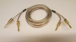 Speaker Cable - 14 AWG (Gauge) Oxygen Free Copper Wire with a Pair of Gold Plated Banana Plugs on both ends - 6 Foot