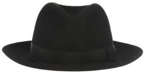 Borsalino CON SCATOLA Limited 50 GRAM Premium Fur Felt Fedora Made in Italy US, Numeric, 7 78, Black