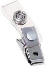 ID Badge Clip, Clear, 6 Pack