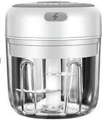 Garlic Chopper 250ml Mini Portable Vegetable Chopper Garlic Grinder Masher Onion Chopper Cordless Food Processor for Ginger, Chili, Fruit Meat