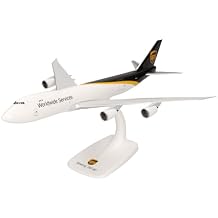 Herpa Snap-fit Airplane Model UPS Boeing 747-8F on Scale of 1:250, Plastic Miniature with pedastal, Model Building, Collectors Edition
