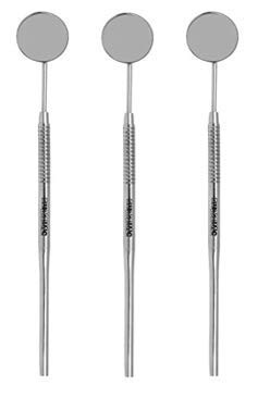 Stainless Steel Dental Mouth Mirror for Hygiene-Dental Mirror with Handle 6.5" for Teeth Inspection-Oral Mirror for Cleaning-Diagnosis ToolDentist Mouth Mirror Lens Instrument -Pack of 3