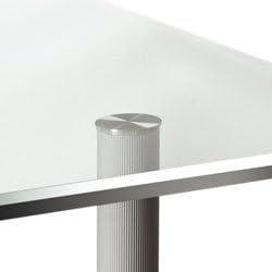 TableLegsOnline 28" Office Height Glass Top Leg - Single - Matte Black