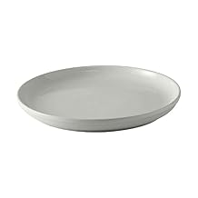 Tuxton China BWA-1315 Pizza/Serving Plate, 13-1/8" Diameter x 1-3/8" H, Round, Rolled Edge, Microwave and Dishwasher Safe, Oven Proof, Fully Vitrified, Ceramic, DuraTux, White, Case of 6