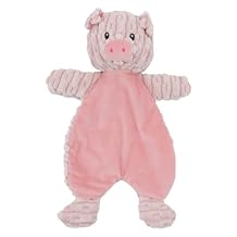 Linzy Plush Flat Crinklez Pig Dog Toy, Soft Squeaky Chew Toy for Small Medium Large Dogs, Pink Interactive Pet Toy, 12 Inch