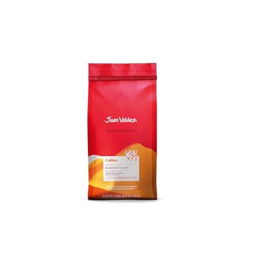 Juan Valdez Colina Whole Bean Coffee - Medium Roast | 16 oz - 100% Colombian Coffee | Unique Caracolito Beans with Peach & White Chocolate Notes