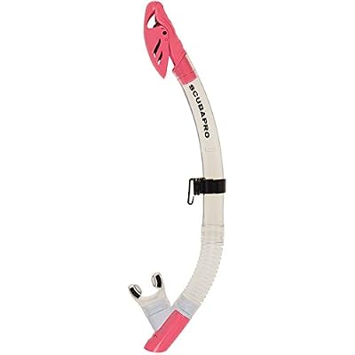 SCUBAPRO Spectra Dry Snorkel with Purge Valve, Flexible Lower Corrugated Tube, Regulator-Style Mouthpiece and Quick-Connect Clip