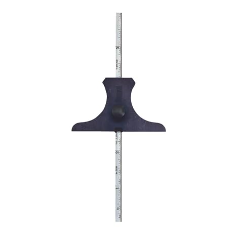 Starrett Rule Depth Gage, 0-6" Range, 32nds, 64ths Graduation