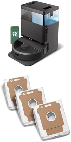 Bundle of iRobot Roomba Plus 405 (G181) Combo Robot Vacuum & Mop with AutoWash Dock - + iRobot Roomba Authentic Replacement Parts-Replacement Dirt Disposal Bags, 3Pack