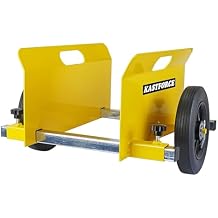 KF4006 Panel Dolly, 600 Lbs Capacity, Drywall Mover with 8" Non-Flat Wheels, 0~10 Inch Adjustable Clamp Cart, Wood Fence Door Dolly, Lifting Handles
