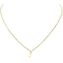 Rosoz Gold Initial Necklaces for Women, 18K Gold Plated Dainty Letter Necklace Tiny A-Z Pendant Choker Necklace Trendy Fashion Personalized Gift Monogram Name Necklace Jewelry Necklace for Women Gift