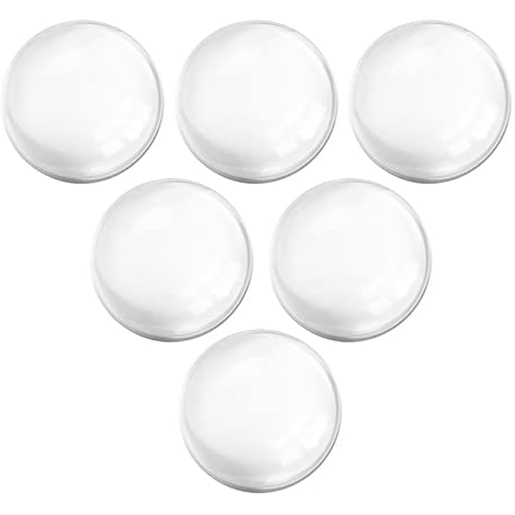 Ravinte Hardware Door Stopper Wall Protector Door Bumpers for Walls with Strong Back Adhesive Door Knob Wall Protector for Kitchen Cabinets Clear, 6 pcs