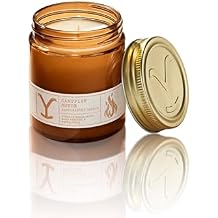 Yellowstone Scented Jar Candle by Tru Western, 8 oz - Campfire Suede