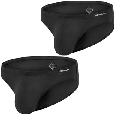 ZONBAILON Mens Soft Bamboo Viscose Underwear Bulge Contour Pouch Breathable Comfortable Absorbs Sweat Male Briefs Plus Size