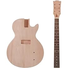 Musoo DIY Electric Guitar Kit, Single Cut LP Style, Unfinished Project Guitar Body with Neck