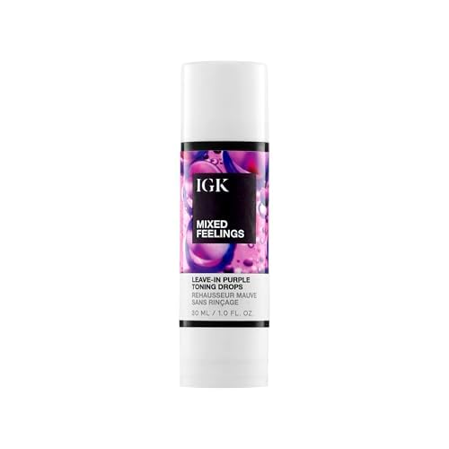 IGK MIXED FEELINGS Leave-In Blonde Toning Drops | Brighten  Neutralize Brass | Vegan  Cruelty Free | 1 Oz
