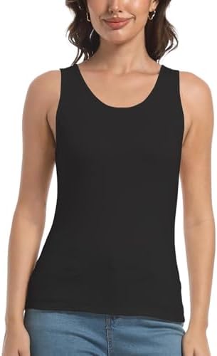 Womens Basic Wide Strap Cami Tank Top