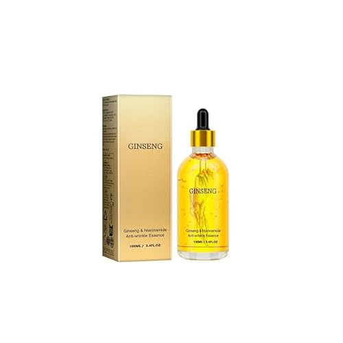 Ginseng Face Essence Liquid, Ginseng Extract Liquid for Hydration, Anti-Aging Ginseng Serum Water, Rejuvenating Moisturize Serum for Wrinkle Reduction, Night Tightening Ginseng Oil3.4 FL.OZ 1 Pack