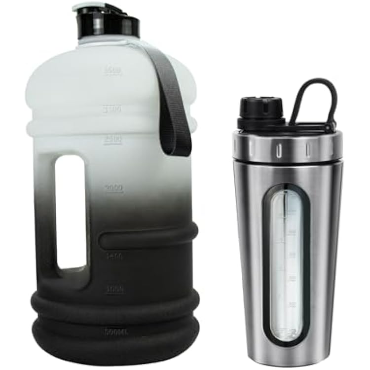 TOOFEEL 1 Gallon Water Bottle Bundle with 28 oz Shaker Bottle
