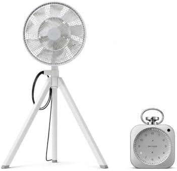 BALMUDA Summer Comfort Bundle: NatureWind Studio White + The Clock | Oscillating Fan & Sound Machine/Alarm Clock