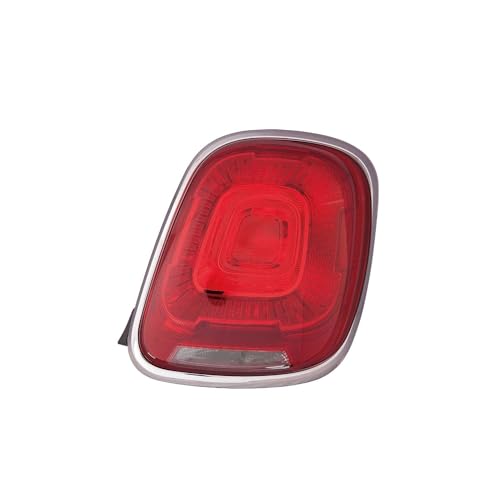 HEADLIGHTSDEPOT Right Passenger Side Tail Light Compatible With 16-18 Fiat 500X Satin Silver CAPA Certified