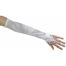 Greatlookz Soft Serenade Elbow Length Fingerless Gloves, White