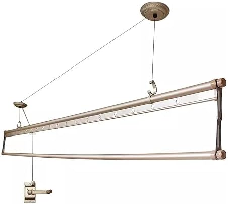 Ceiling Dryer Drying Rack,Overhead Clothes Drying Rackclothes Drying Rack Ceiling Mounted Pulley Clothes Airer Balcony Manual Lifting Clothes Hanger Single Po,A-2.0m