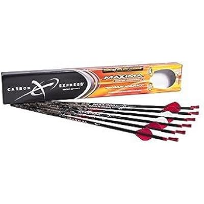Carbon Express Maxima Hunter Fletched BuffTuff Plus Carbon Crossbolt with R2 Vanes, 6-Pack, Mossy Oak Treestand Pattern