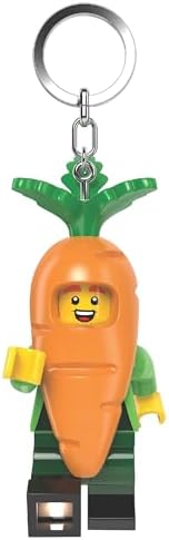 LEGO Minifigures Keychain Light - Carrot Mascot KE239H, Extra- Large 3 Inch Tall, Bag charm with LED light, Easter Basket Stuffer