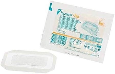 Tegaderm - 3M Tegaderm+Pad Film Dressing W/Non-Adherent Pad, 3 1/2" X 6", 25/Bx, 3M3589