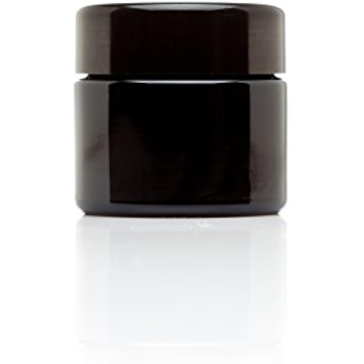 Infinity Jars Classic Black Glass Jar 30 ml 1 fl OZ Ultraviolet Airtight Smell Proof, Refillable Screw Top Container for Long-Term Storage of Coffee, Spices, Tea, Dried Goods, Kitchen Jar