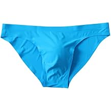 Faringoto Underwear Men Seamless Briefs Shorts Man Ice Silk Low Waist Panties Solid Semi-transparent