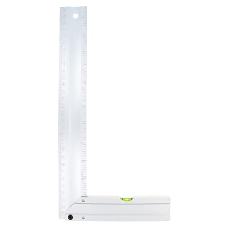 Auniwaig Right Angle Ruler, 300mm / 11.8-inch Stainless Steel L Shape 90 Degree Ruler, Framing Square Ruler, Layout Measuring Tools for Carpenter Engineer 1 Pcs