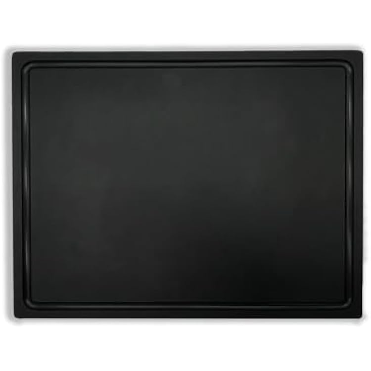 BBQ Cutting Board Premium HDPE High Density Polyethylene 18 x15 x 34 in Durable Modern Design, Deep Juice Groove, knife Friendly, Easy to Clean - Ideal for Outdoor Kitchen Black & White