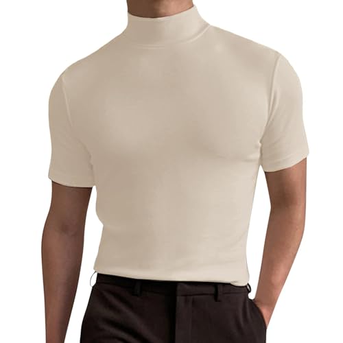 Averon T Shirt, Mans High Neck T Shirt, High Neck T Shirts for Men, Mock Neck T Shirts for Men