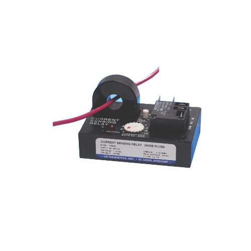 CR Magnetics CR4395-EH-120-101-A-CD-ELR-I Current Sensing Relay with Internal Transformer, 120 VAC, Energized on High Trip, 10 - 100 AAC Trip Range, 0.5 - 6 Second Trip on Delay