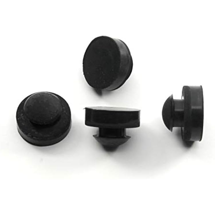 Large Rubber Push-in Ridged Stem Bumpers 1 Diam - Feet - Fits 12 Hole 8
