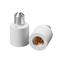 Motion Sensor Light Socket with Dusk to Dawn, Auto On/Off E26/E27 Smart Light Socket Adapter, Screw-in Motion-Activated Lamp Holder for Garage, Porch, Yard, Storage Room, 2-Pack