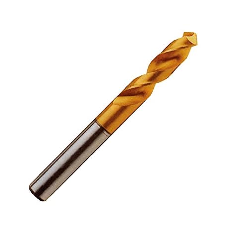 YG-1 D4107 High Speed Steel Stub Screw Machine Drill Bit, TiN Finish, Straight Shank, Slow Spiral, 135 Degree, 14mm Diameter x 107mm Length (Pack of 1)