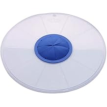 Sevenfly Silicone Cover Splash Cooking Guard Mixing Bowl Splatter Screen Baking Mixing Bowl Guard Covers Pots Shields(Blue + White)