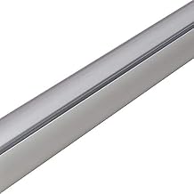 Closet Rod with LED Lighting Complete Kit Durable Matte Finish, Integrated LED Light Strip, Easy Install, Full Hardware Included for Closet Organization (Matt aluminum, Length 18")