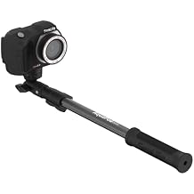 AquaPod Mini Camera Pole with Standard 14-20 Camera Mount & Action Camera Adapter - Extends 15.5 to 38 - Gets Closer to Subjects - Tilts for Selfies