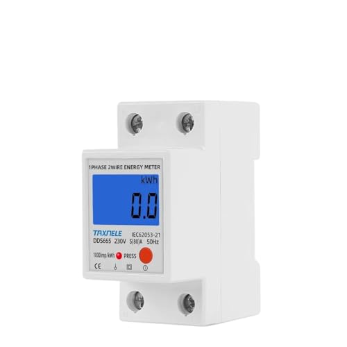 Din Rail LCD Digital Backlight Single Phase Energy Meter Kwh Power Consumption Wattmeter Electronic Ac 220V 120V 80A Reset New 2025 for Arrival High Reliable Component, Precision, Stable Performance