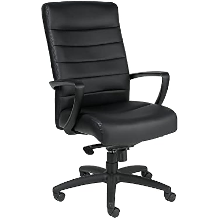 Eurotech Seating Manchester High Back Leather Chair, Black