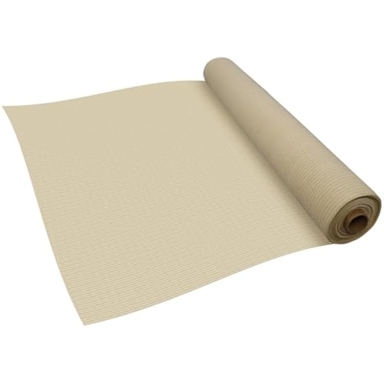 TANG Sunshades Depot 8x15 Ft Beige Sunscreen Shade Fabric Roll 95% UV Block Privacy Screen Windscreen Shade Cloth Mesh Fabric Raw Roll No Grommets for Outdoor Garden Plant Greenhouse Barn
