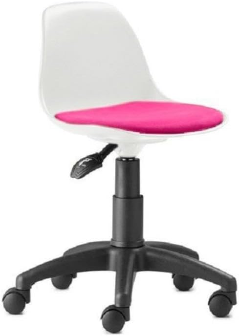 Trail Botanical Children's Study Chair Seat White Plastic Pink Fabric 6-12 Ya