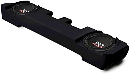 MTX Thunderform Loaded Dual 10" Custom-fit Subwoofer Enclosure Compatible with 2000-2014 Ford F-250 Super Cab (Black)