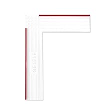 Paper Positioning Tool - Gel Plate Printing Placement Tool Paper Alignment Layering for Gel Printing Printmaking Card Making Supplies, L Square Ruler (Red, Large: 19 x 25 cm(7.5 x 10 in))